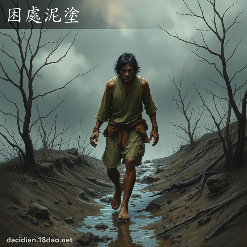 困處泥塗 - 國語大辭典配圖