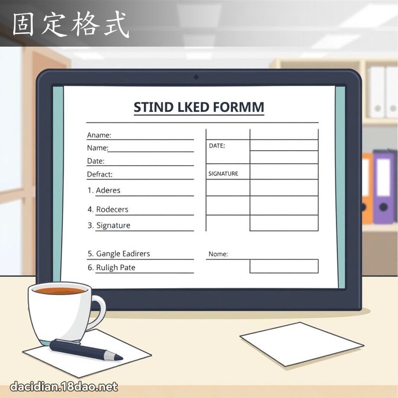 固定格式 - 國語大辭典配圖