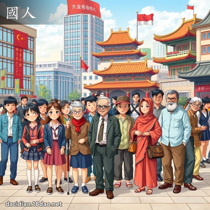 國人 - 國語大辭典配圖