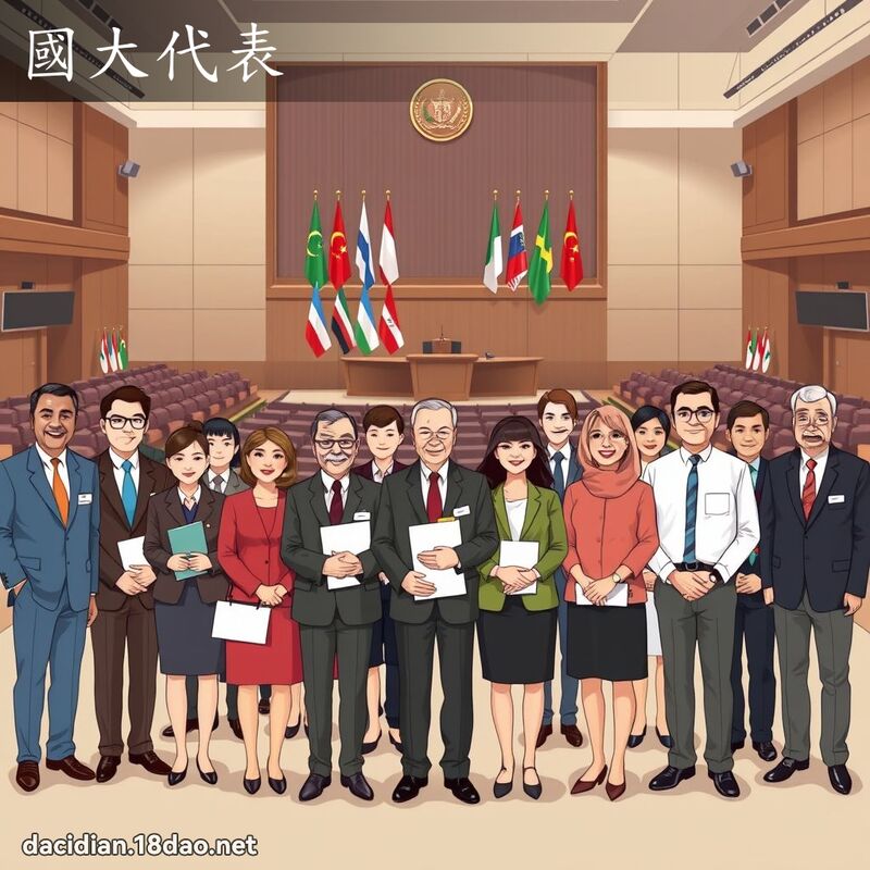国大代表 - 国语大辞典配图
