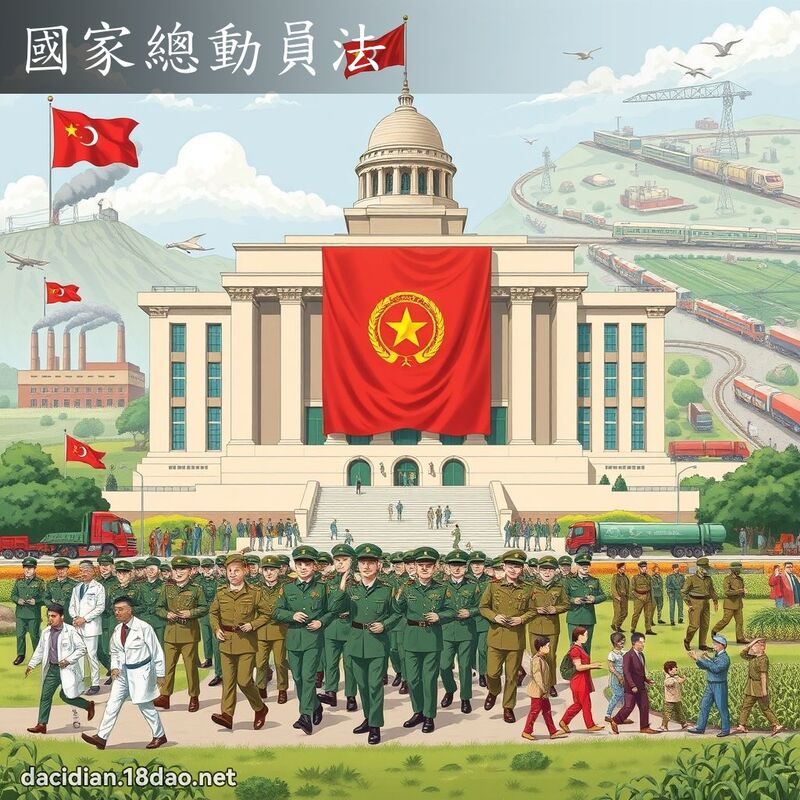 國家總動員法 - 國語大辭典配圖