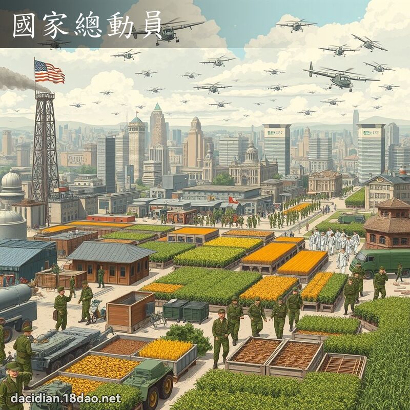 國家總動員 - 國語大辭典配圖