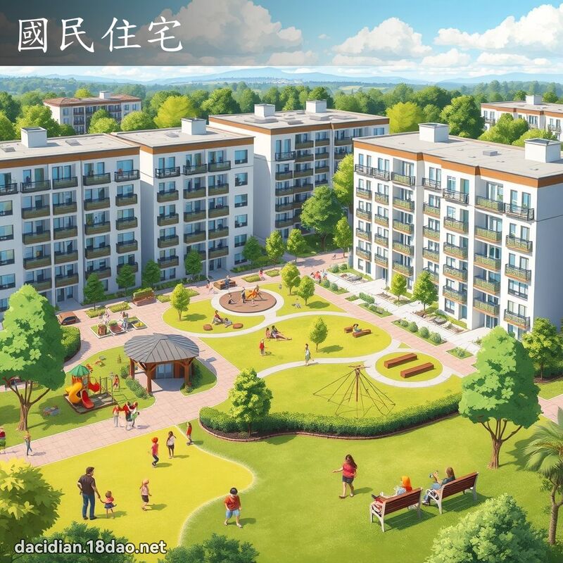 國民住宅 - 國語大辭典配圖