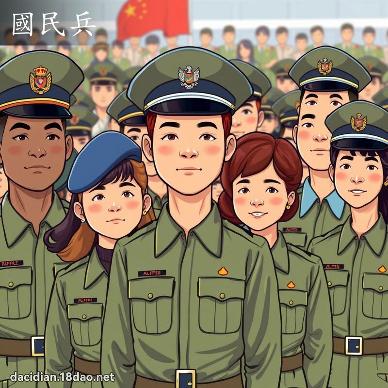 國民兵 - 國語大辭典配圖