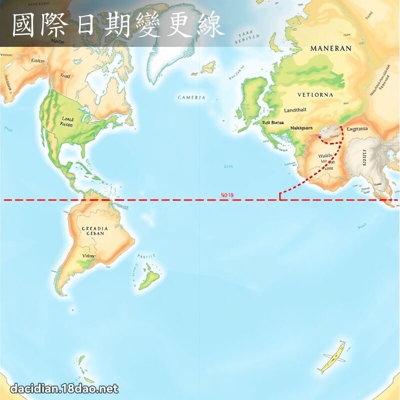 國際日期變更線 - 國語大辭典配圖