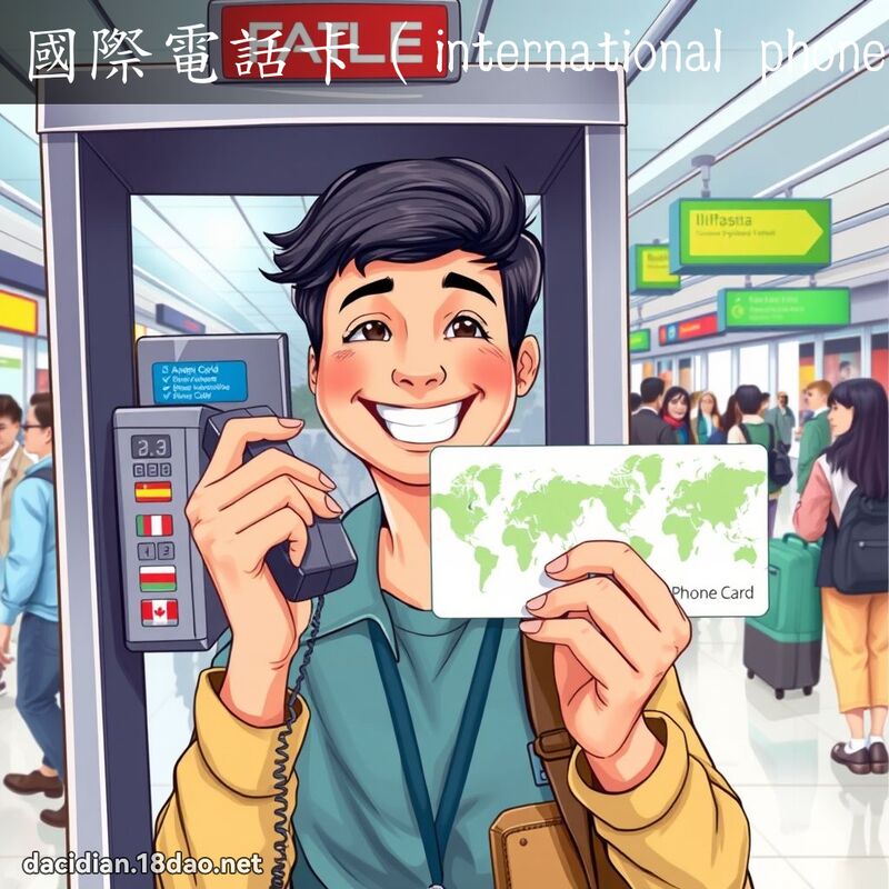 国际电话卡（international phone card） - 国语大辞典配图