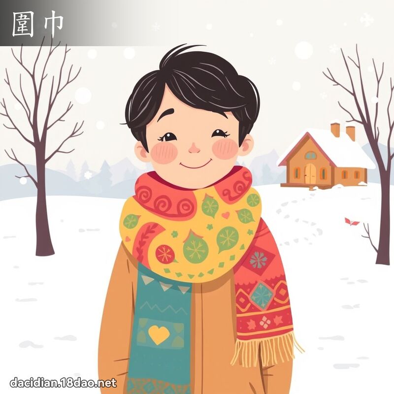 圍巾 - 國語大辭典配圖