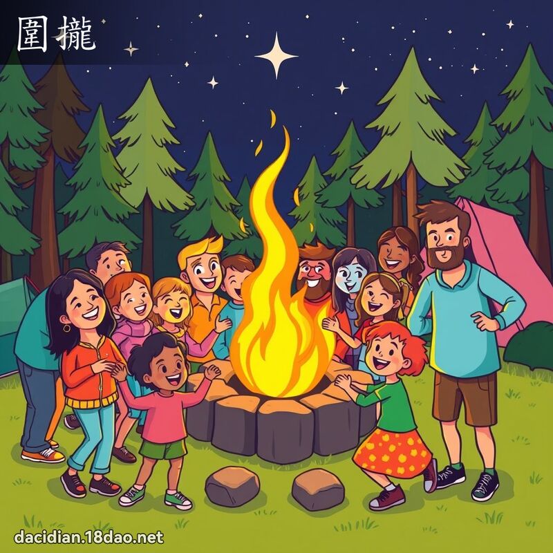 围拢 - 国语大辞典配图