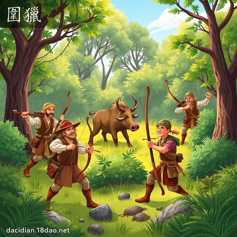 围猎 - 国语大辞典配图