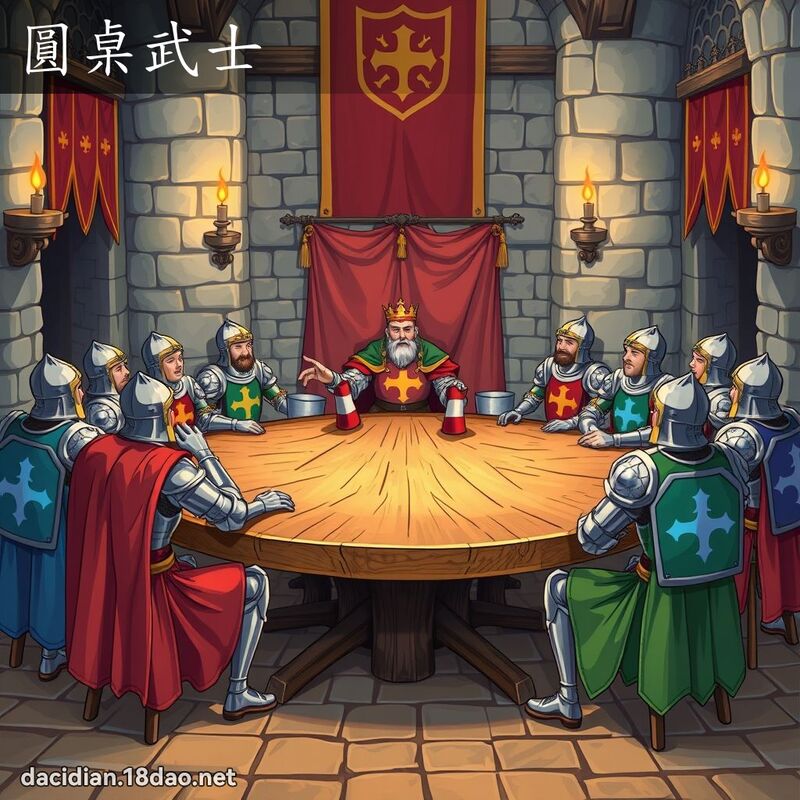 圓桌武士 - 國語大辭典配圖