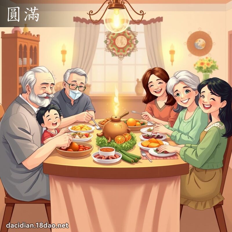 圓滿 - 國語大辭典配圖