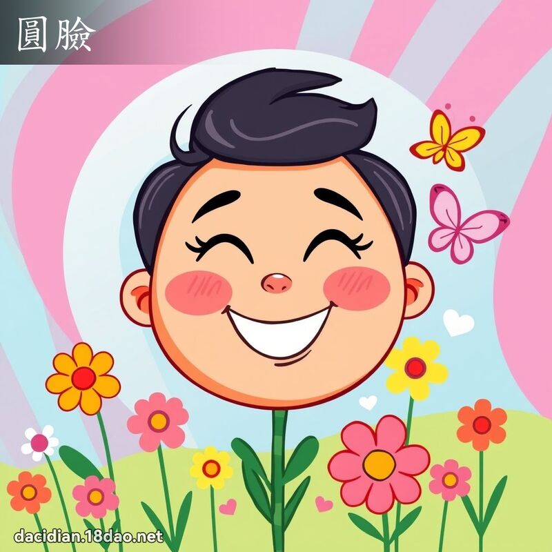 圓臉 - 國語大辭典配圖