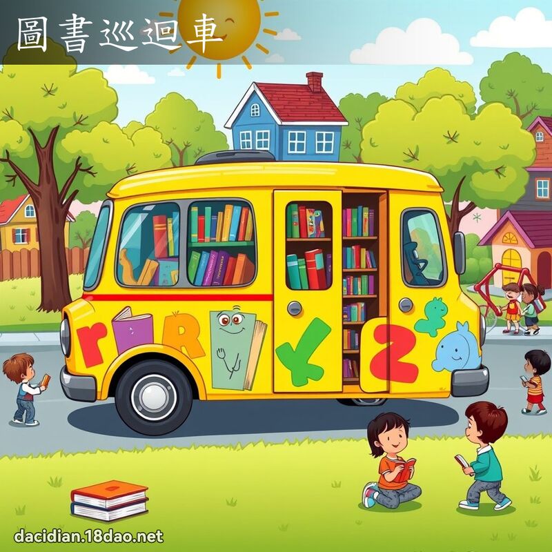 圖書巡迴車 - 國語大辭典配圖