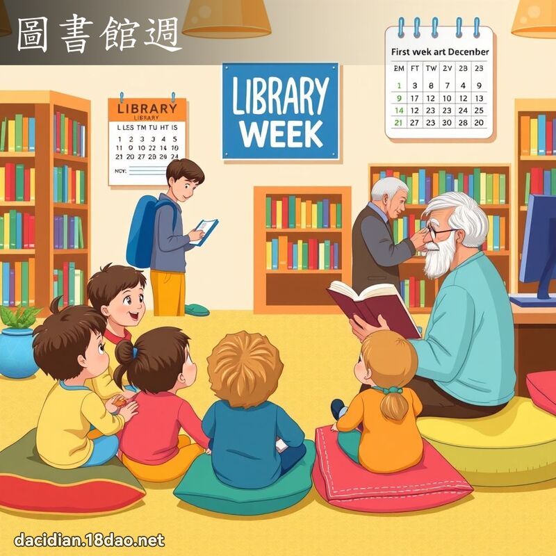圖書館週 - 國語大辭典配圖