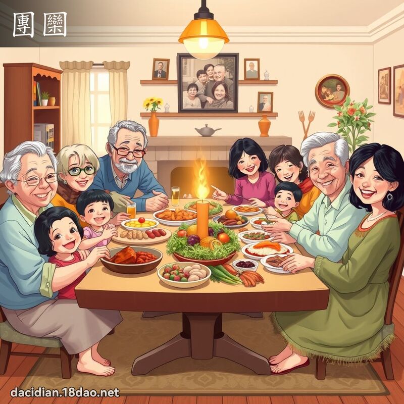 團圞 - 國語大辭典配圖