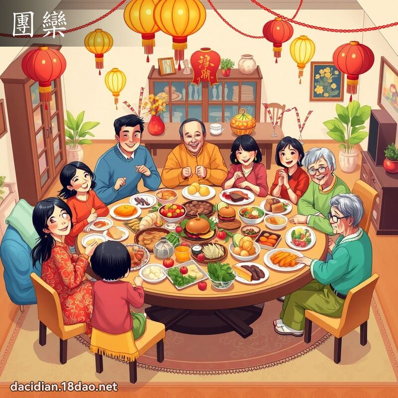 團欒 - 國語大辭典配圖