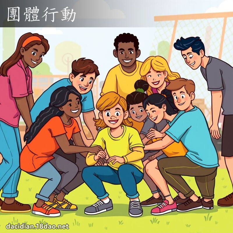 团体行动 - 国语大辞典配图