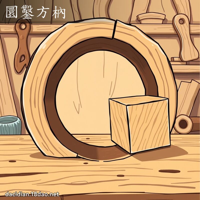 圜鑿方枘 - 國語大辭典配圖