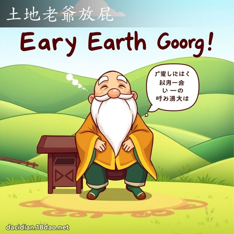 土地老爷放屁 - 国语大辞典配图