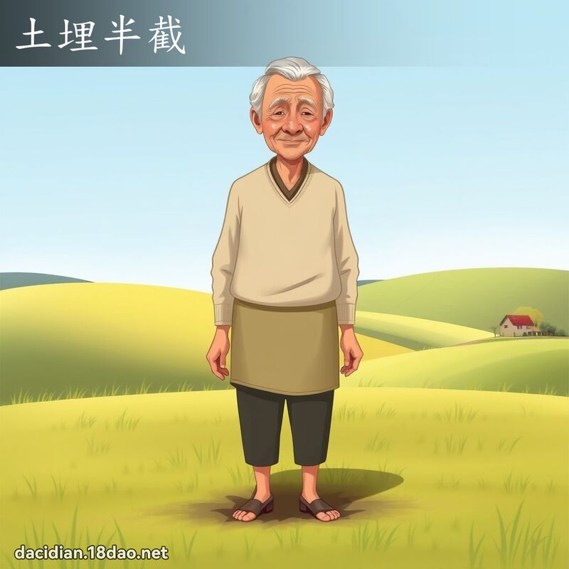 土埋半截 - 国语大辞典配图