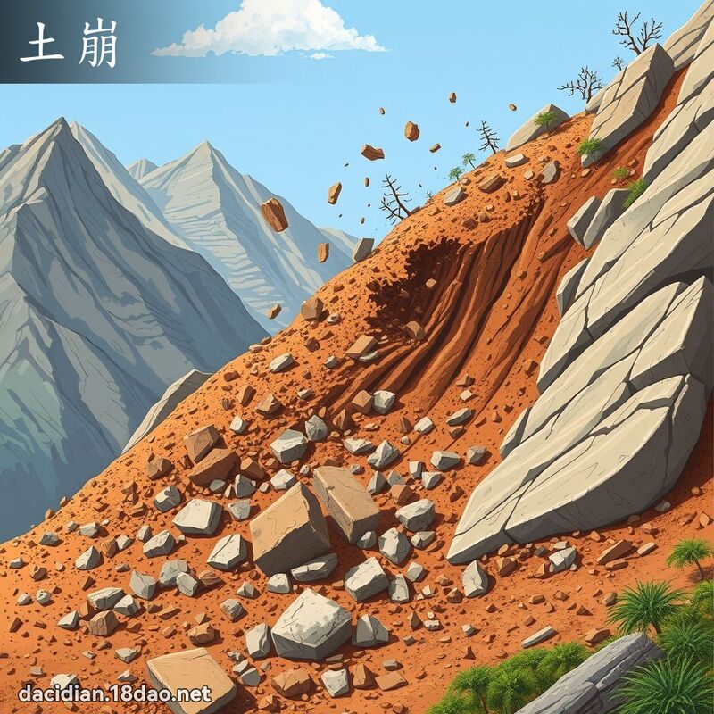 土崩 - 國語大辭典配圖