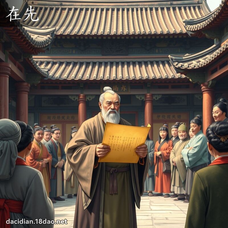 在先 - 國語大辭典配圖
