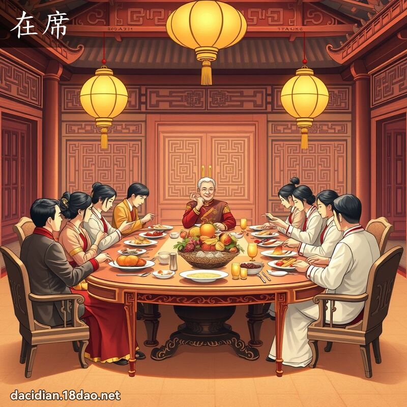在席 - 國語大辭典配圖