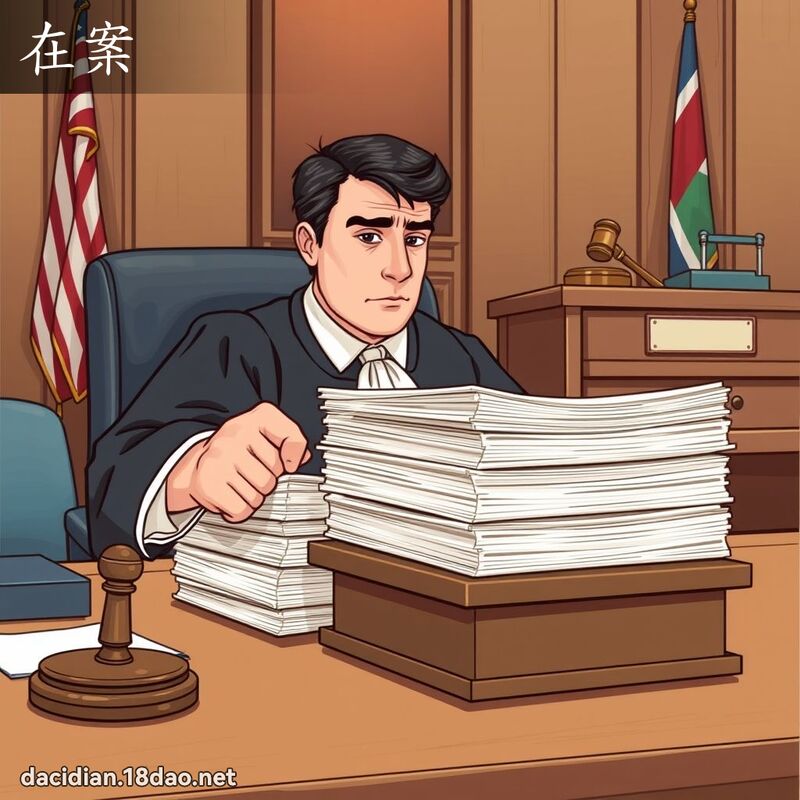 在案 - 國語大辭典配圖