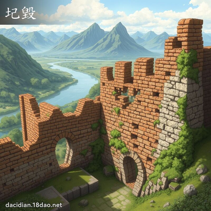 圮毀 - 國語大辭典配圖