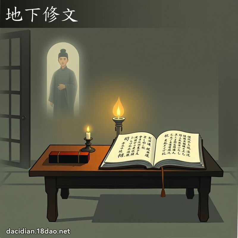 地下修文 - 國語大辭典配圖