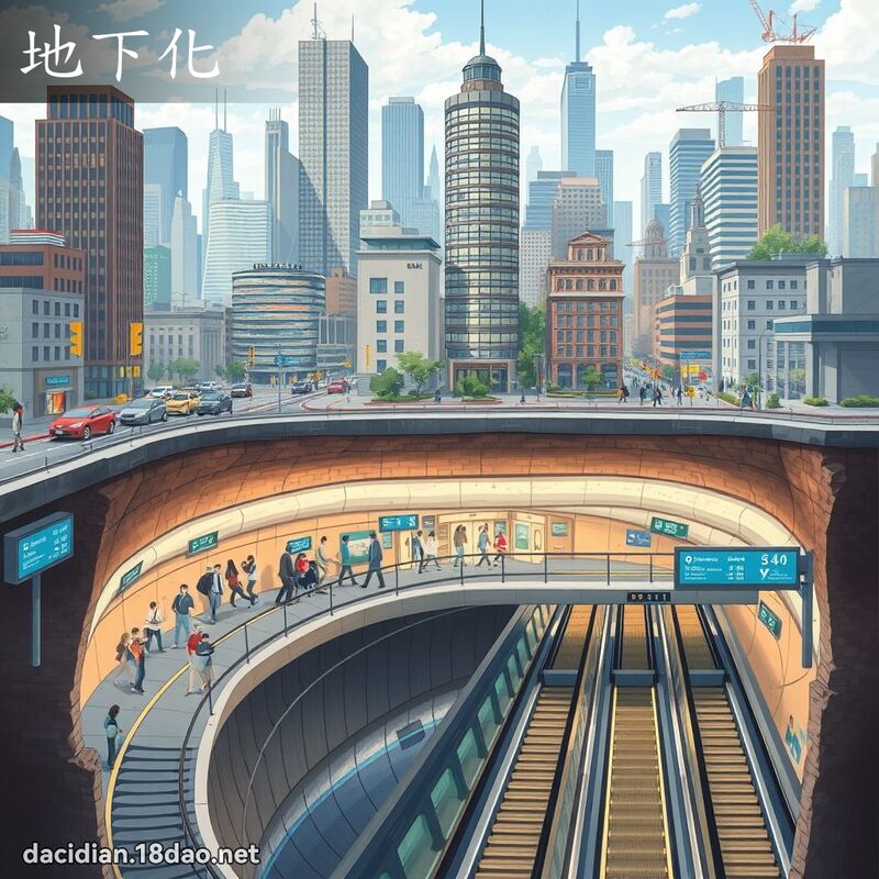 地下化 - 国语大辞典配图