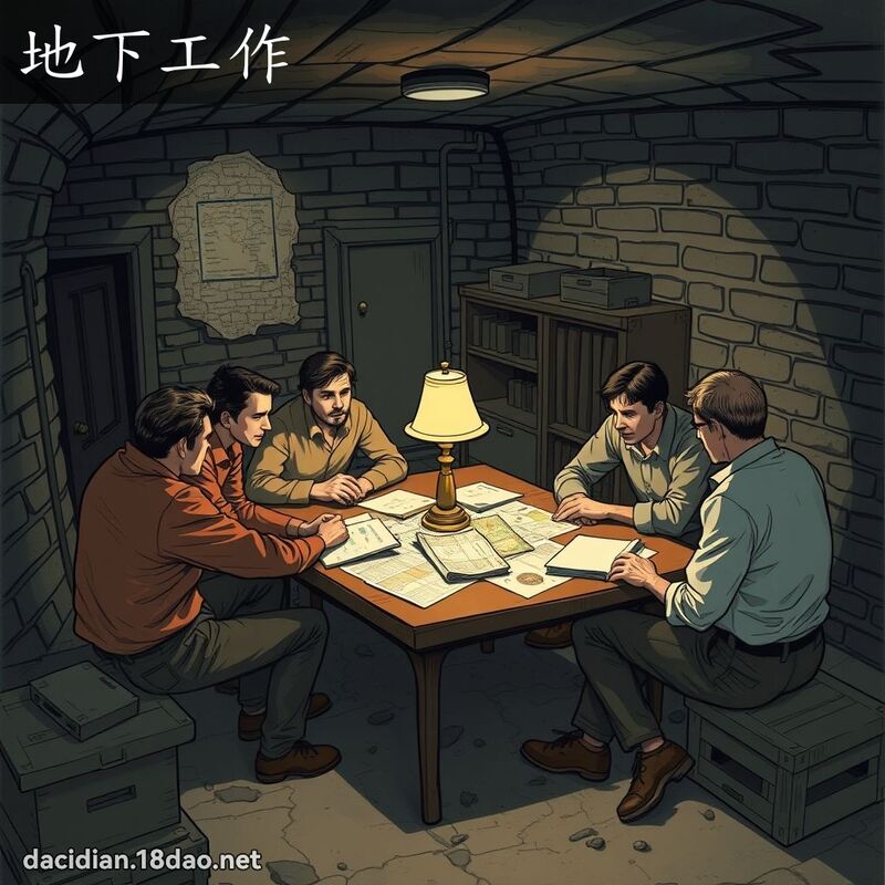 地下工作 - 国语大辞典配图