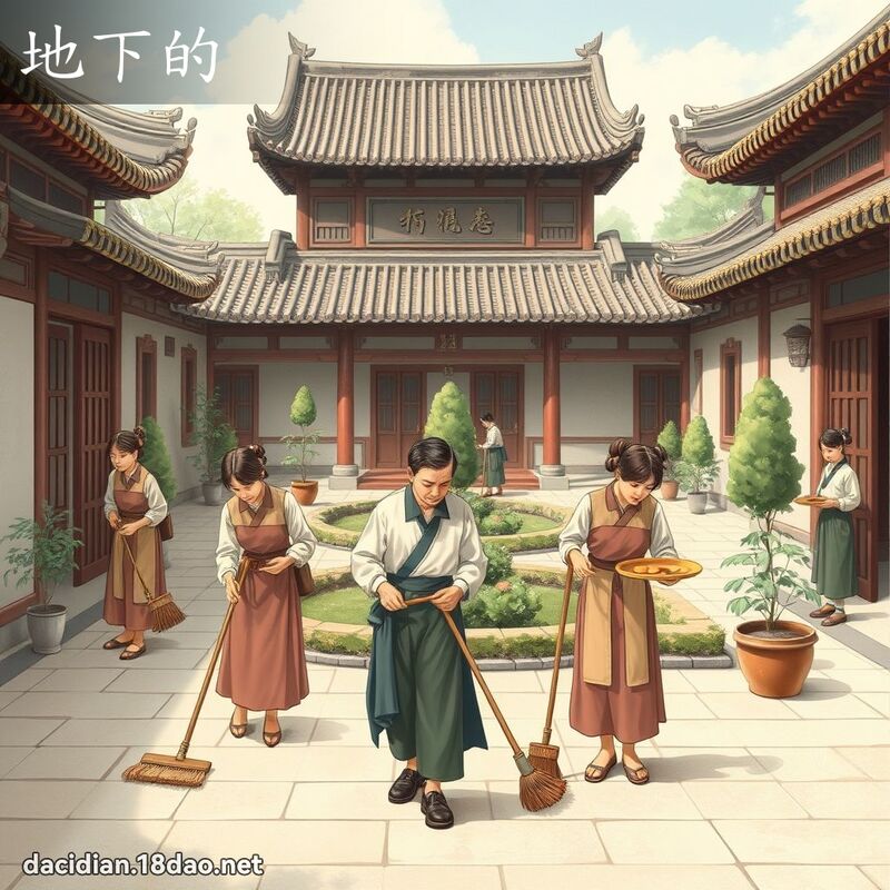 地下的 - 國語大辭典配圖