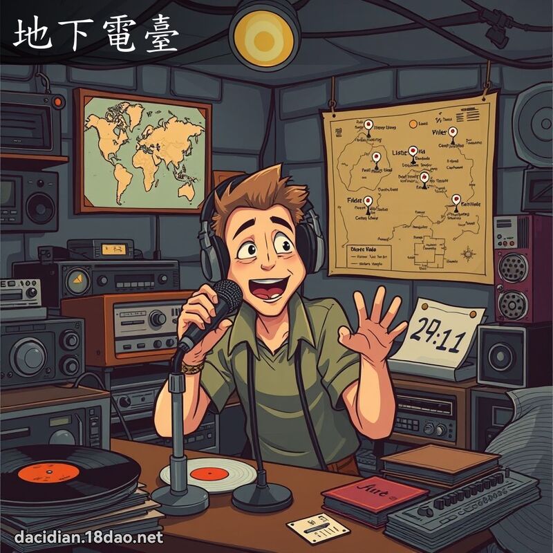 地下電臺 - 國語大辭典配圖