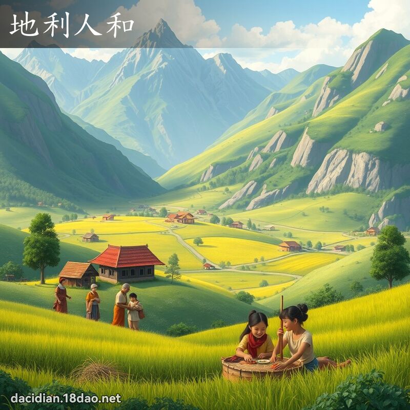地利人和 - 国语大辞典配图