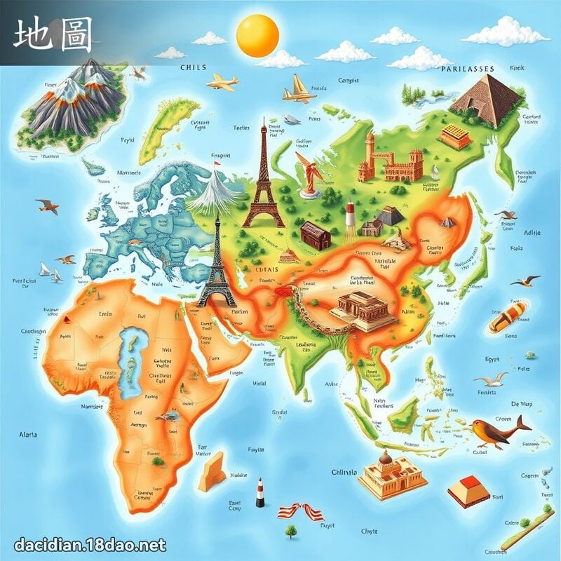 地圖 - 國語大辭典配圖
