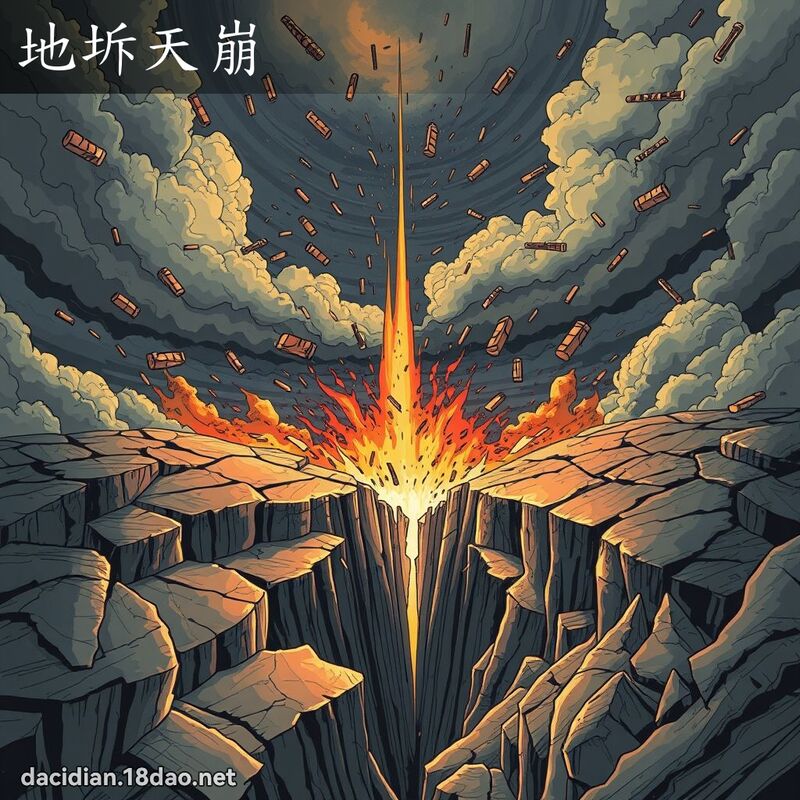 地坼天崩 - 國語大辭典配圖
