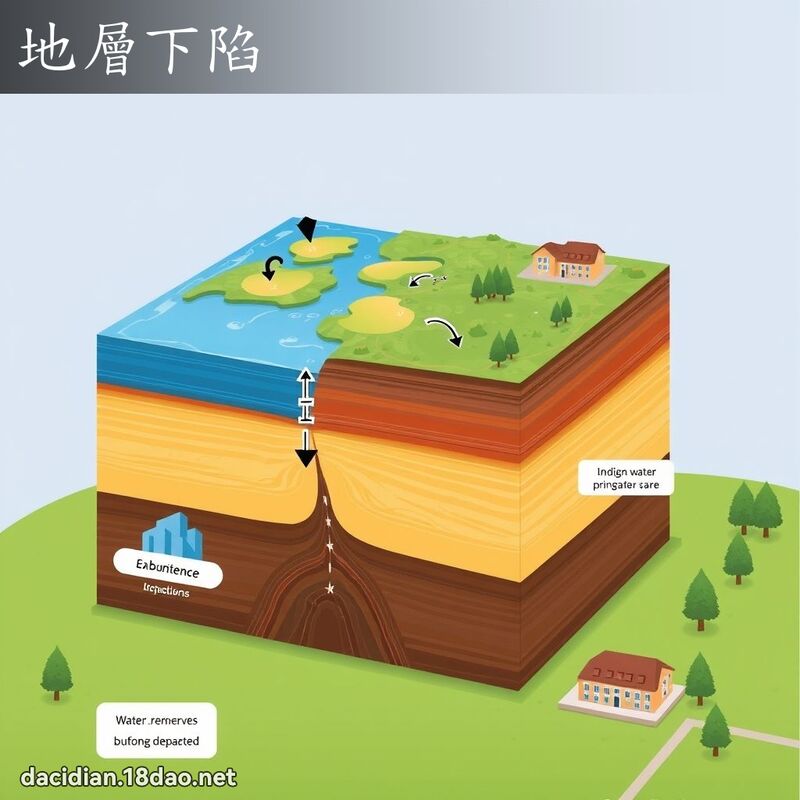 地層下陷 - 國語大辭典配圖