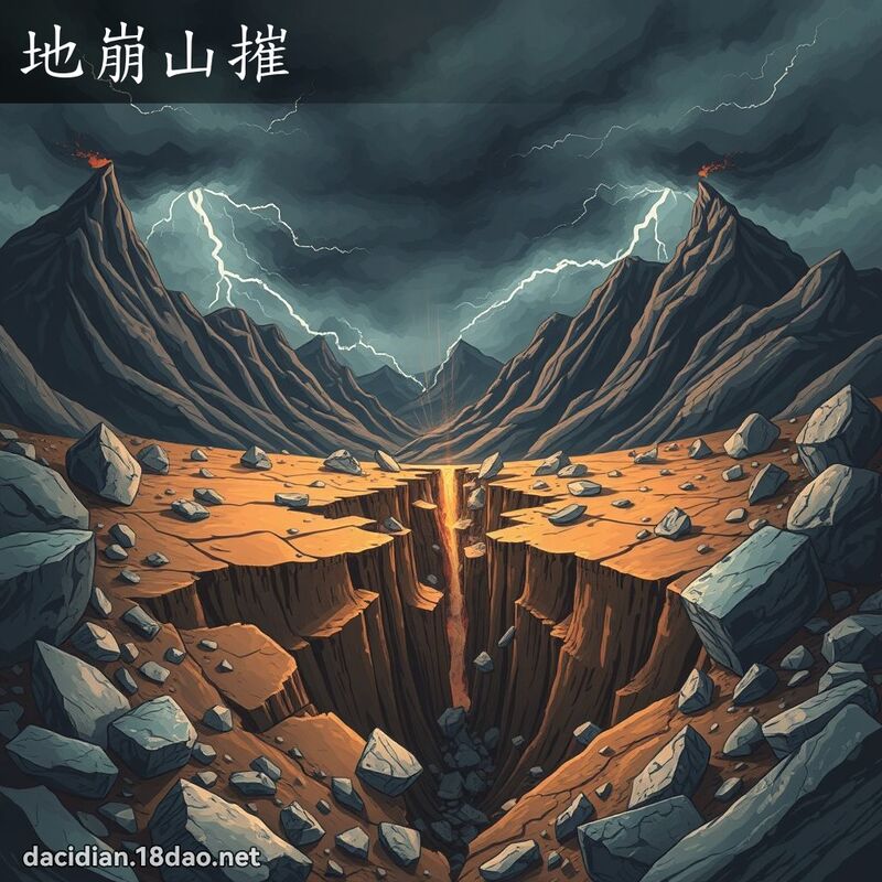 地崩山摧 - 國語大辭典配圖