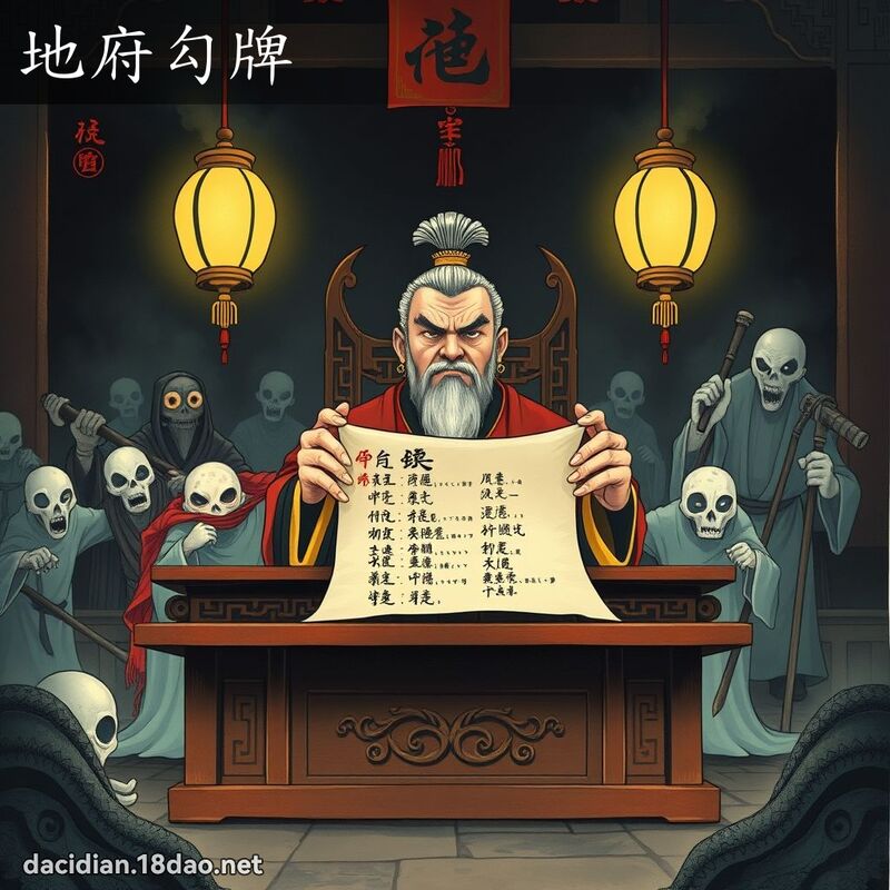 地府勾牌 - 國語大辭典配圖
