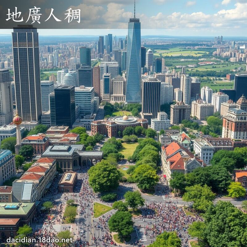 地廣人稠 - 國語大辭典配圖