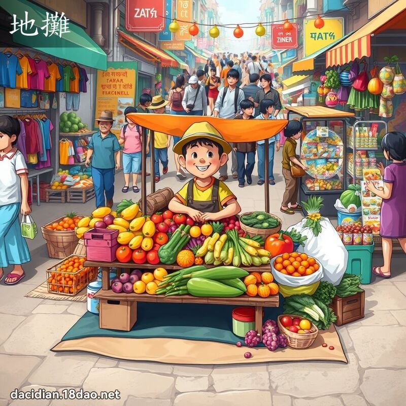 地攤 - 國語大辭典配圖