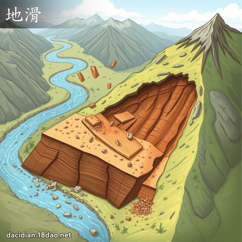 地滑 - 國語大辭典配圖