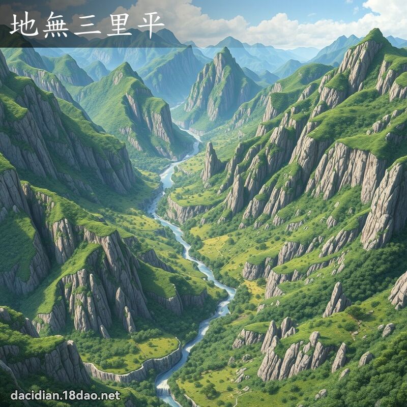 地无三里平 - 国语大辞典配图