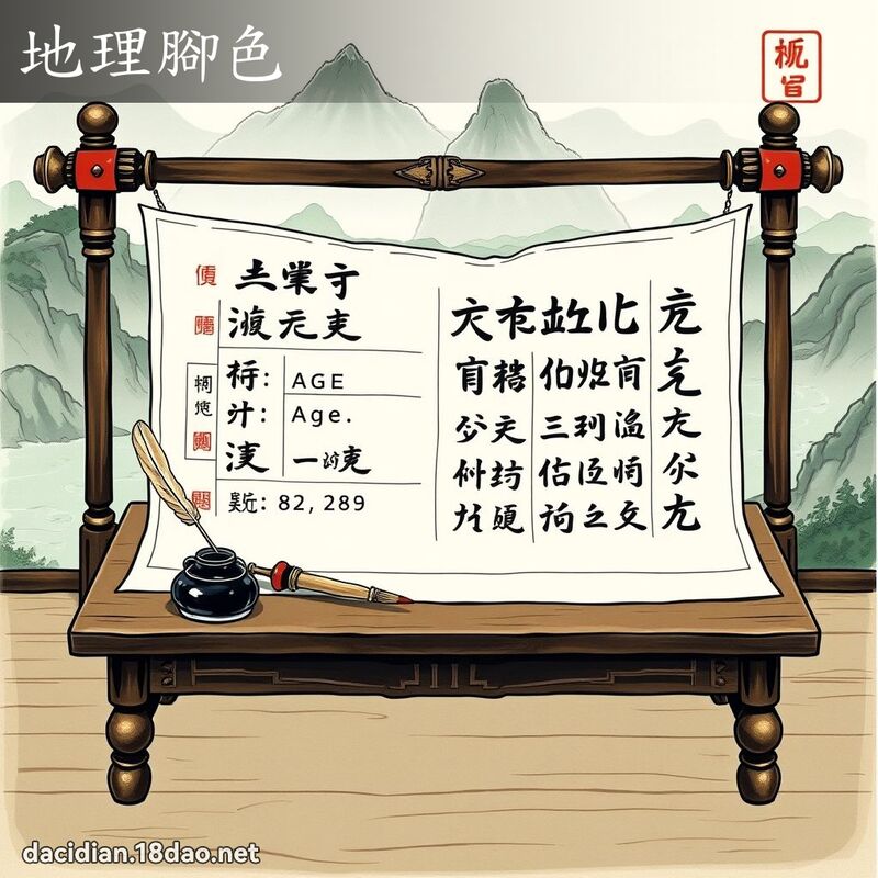 地理腳色 - 國語大辭典配圖
