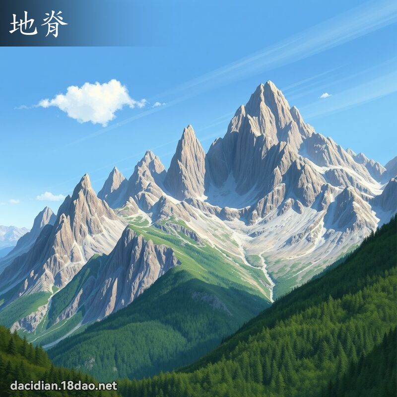 地脊 - 國語大辭典配圖