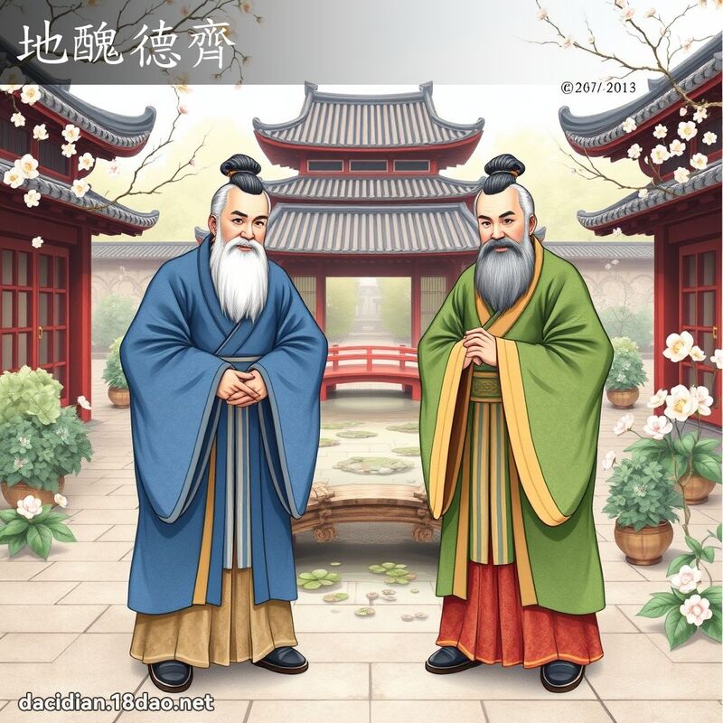 地醜德齊 - 國語大辭典配圖