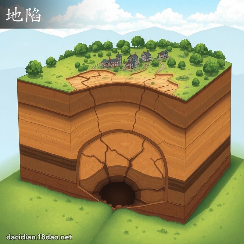 地陷 - 國語大辭典配圖