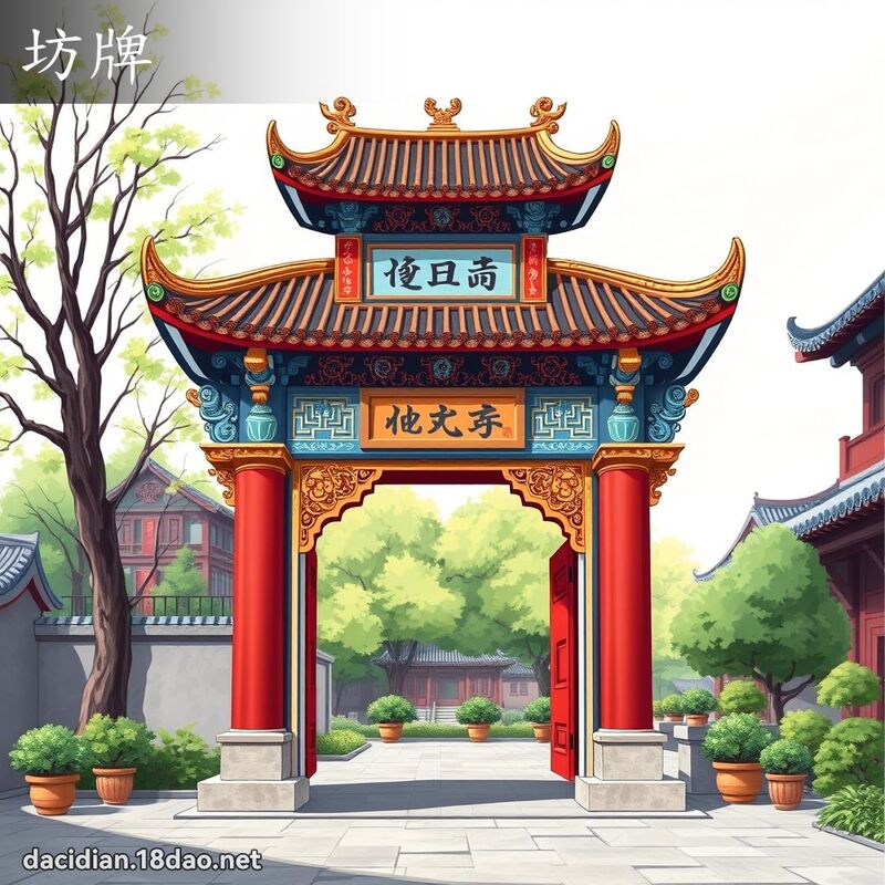坊牌 - 國語大辭典配圖