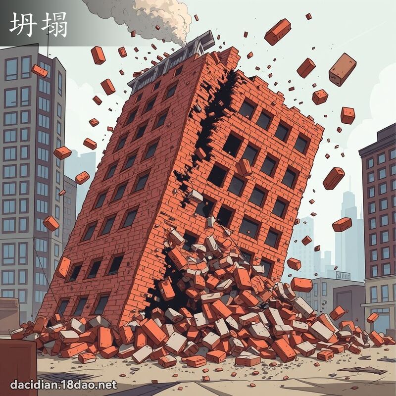坍塌 - 國語大辭典配圖